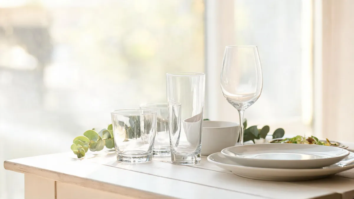 Styled Libbey glassware for article